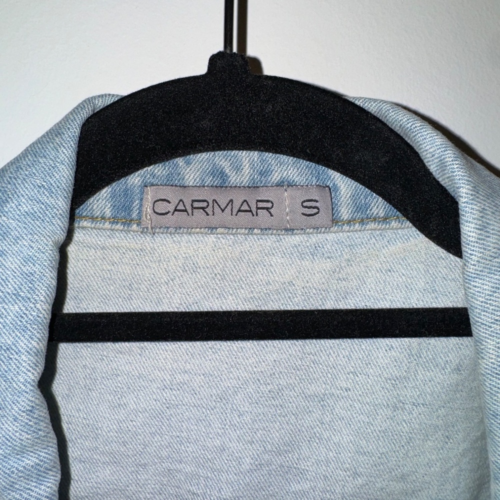 Edgy Patchwork Distressed Jean Jacket- Lf Carmar … - image 3